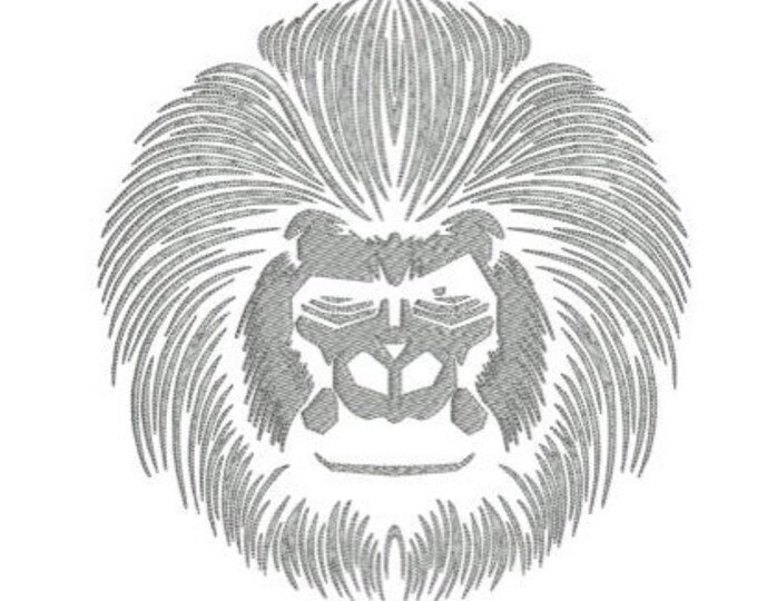 Gorilla Embroidery Design for machine embroidery. Available in PES, JEF, DST and more formats.