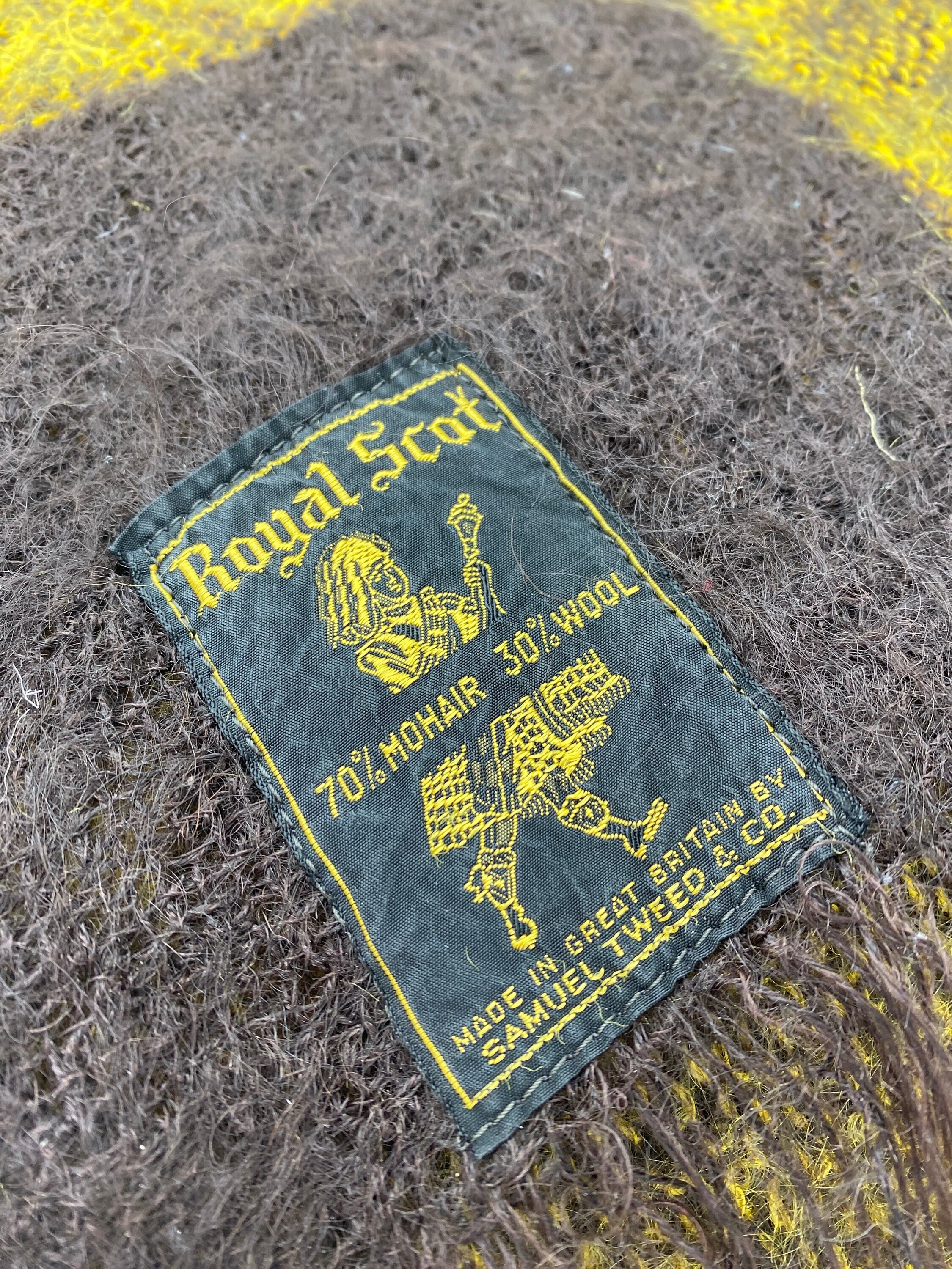 Vintage Samuel Tweed and Co for Royal Scot Wrap Throw Mohair Wool
