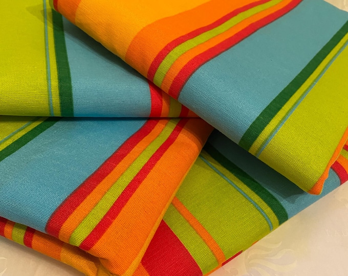Old School DECKCHAIR Style Fabric from South Africa - EXTRA-WIDE 280cm / 110" (Limited Amount Left) Vintage 100% Cotton