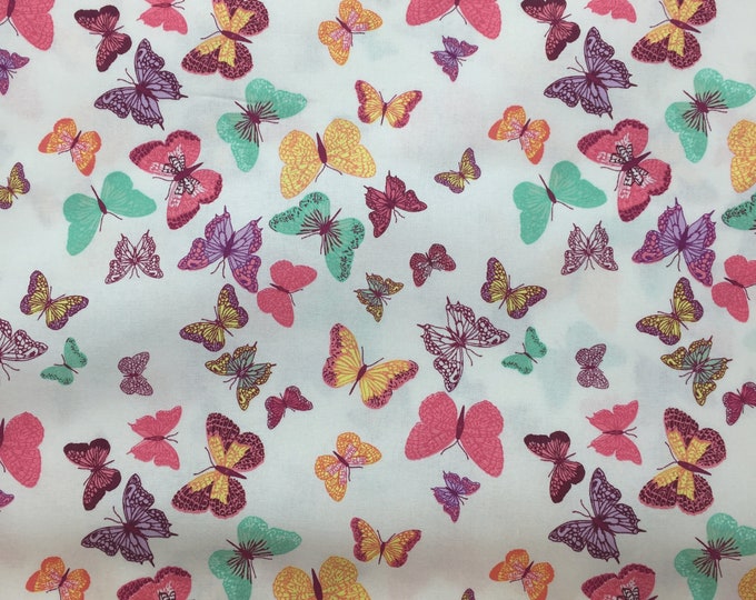 100% Cotton Fabric - Butterfly Design 144cm wide