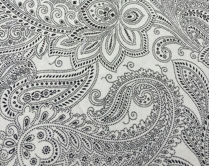 DayDreams - Half Moon By Moda Paisley Pattern in White & Black MHM32352 11
