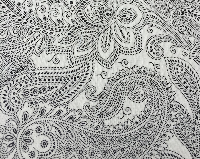 DayDreams - Half Moon By Moda Paisley Pattern in White & Black MHM32352 11