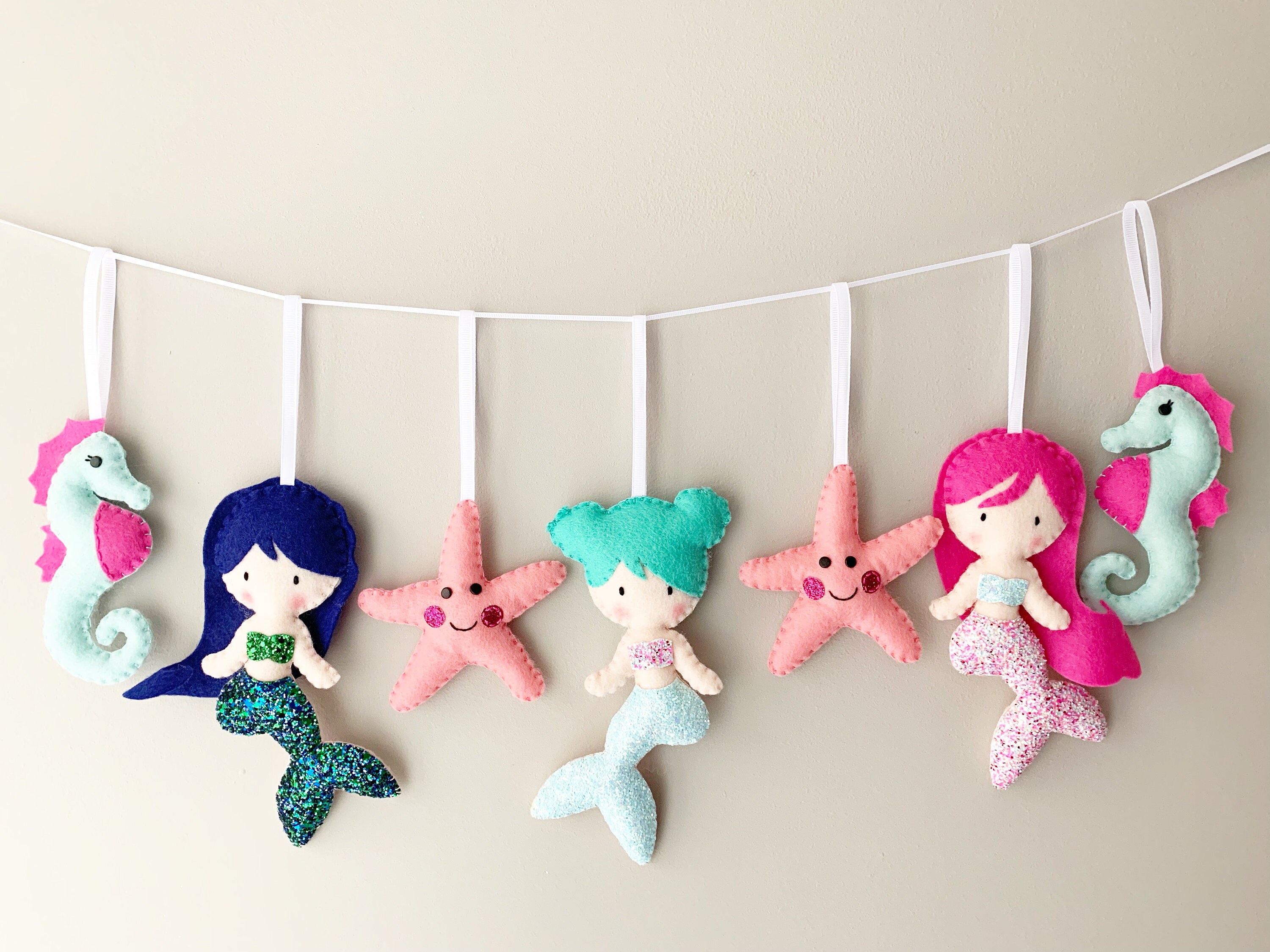 Felt Mermaid Garland Etsy