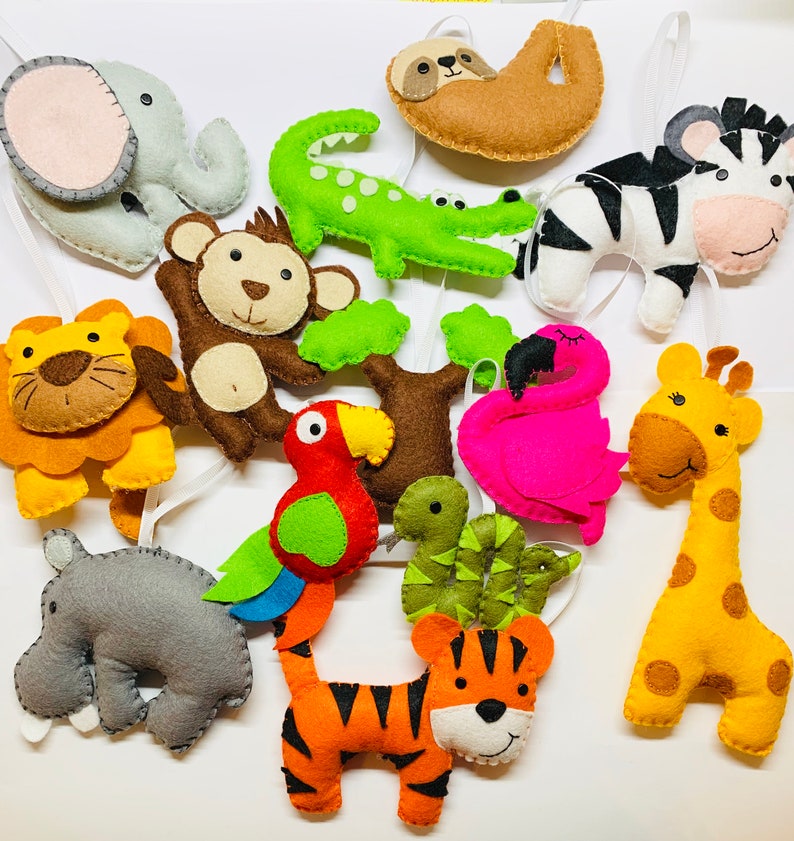 Felt Jungle Decoration Jungle Decoration Animal Decoration Etsy