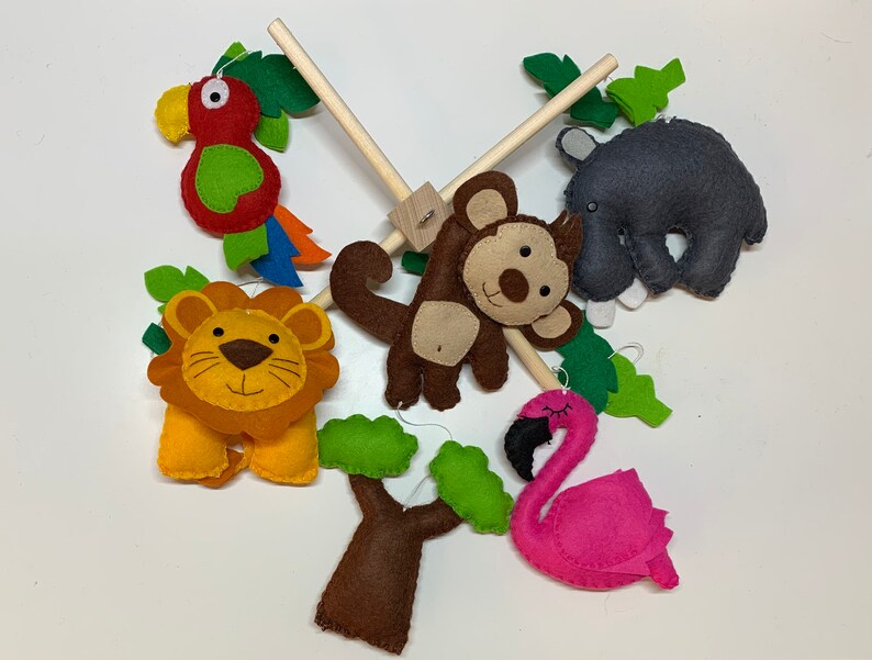 Baby Cot Mobile Jungle Animals Mobile Safari Mobile Safari Etsy UK