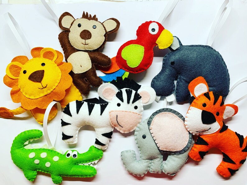 Felt Jungle Animal Garland Etsy