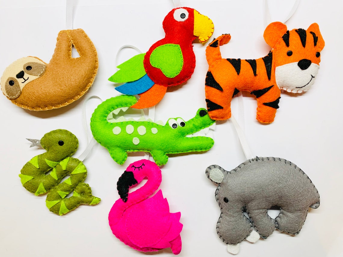 Felt Jungle Decoration Jungle Decoration Animal Decoration Etsy
