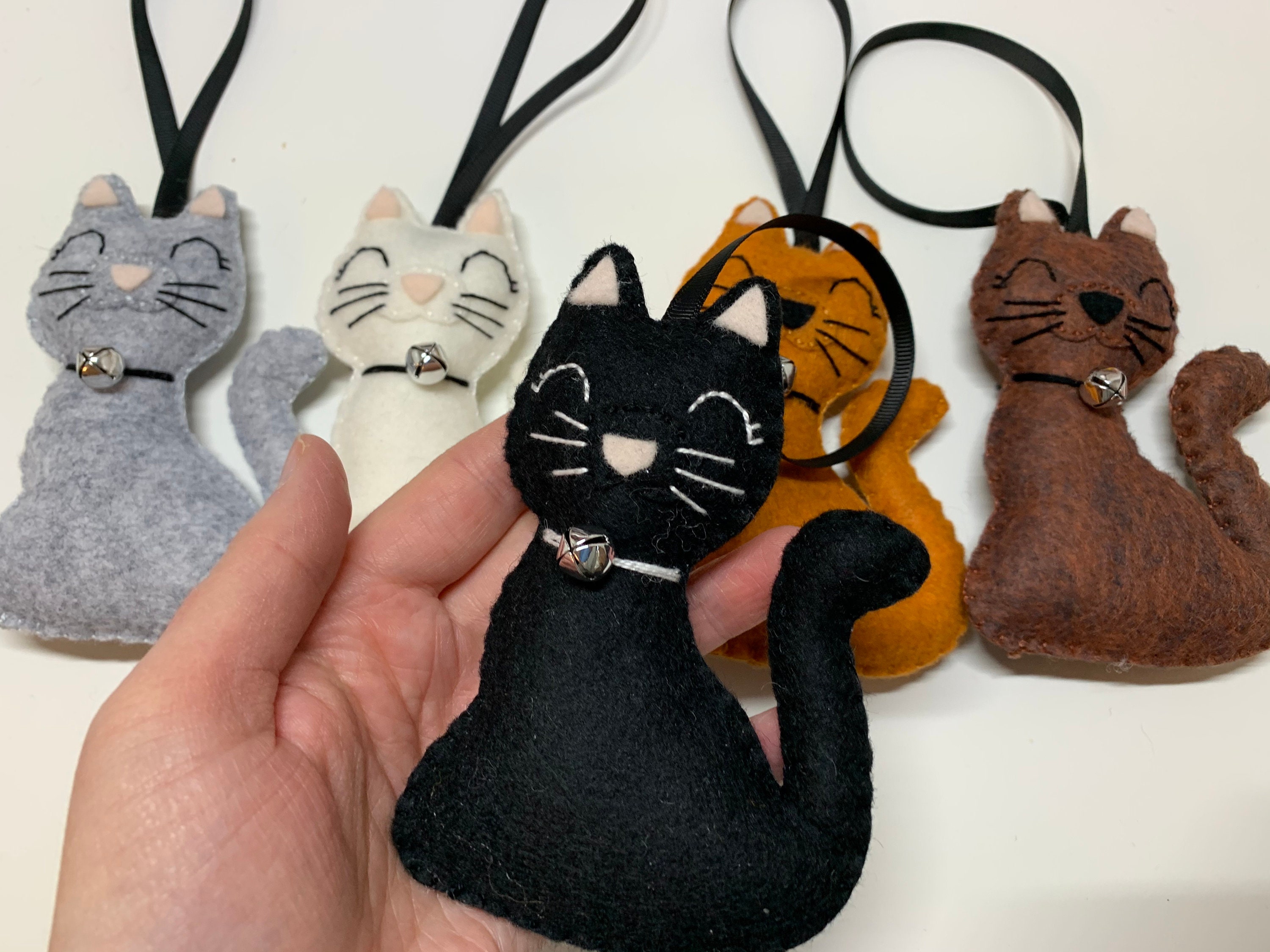 Felt Cat Decoration felt Christmas tree decorations cute cat Etsy