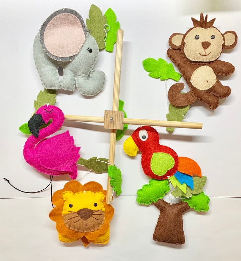 Baby Cot Mobile Jungle Animals Mobile Safari Mobile Safari Etsy UK