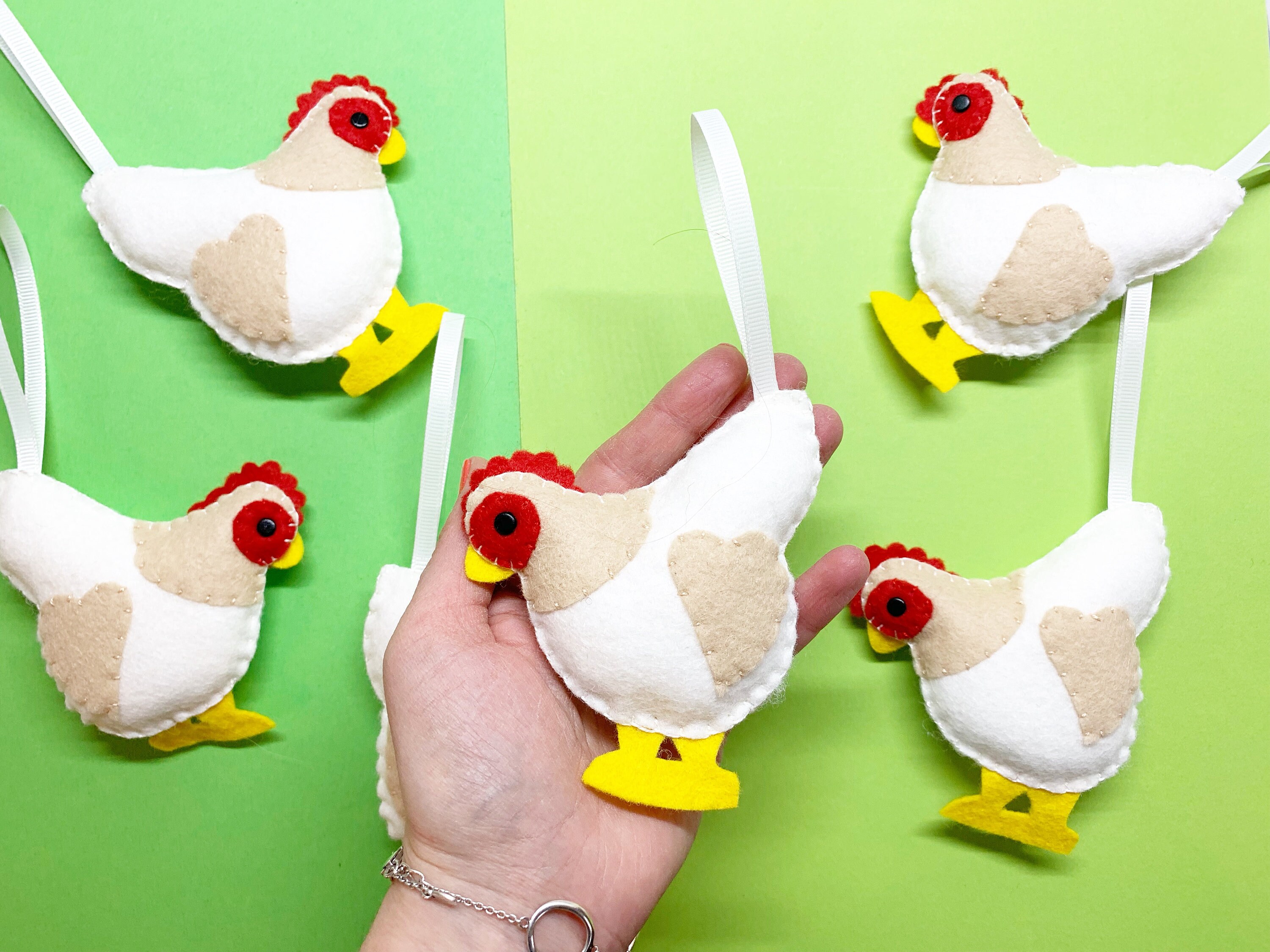 Felt Chicken Garland Chicken Garland Farm Garland Chicken Etsy