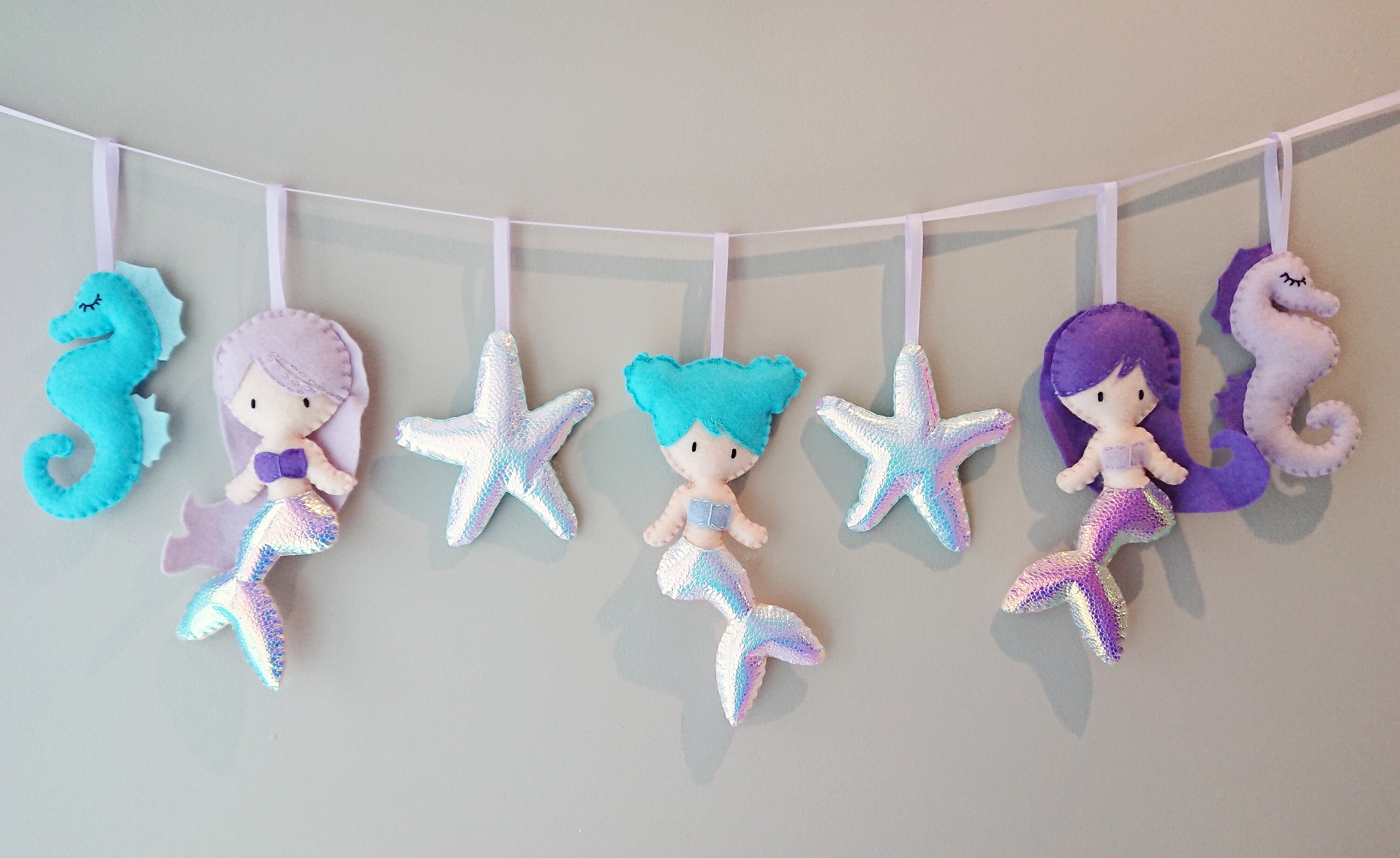 Felt Mermaid Garland Etsy