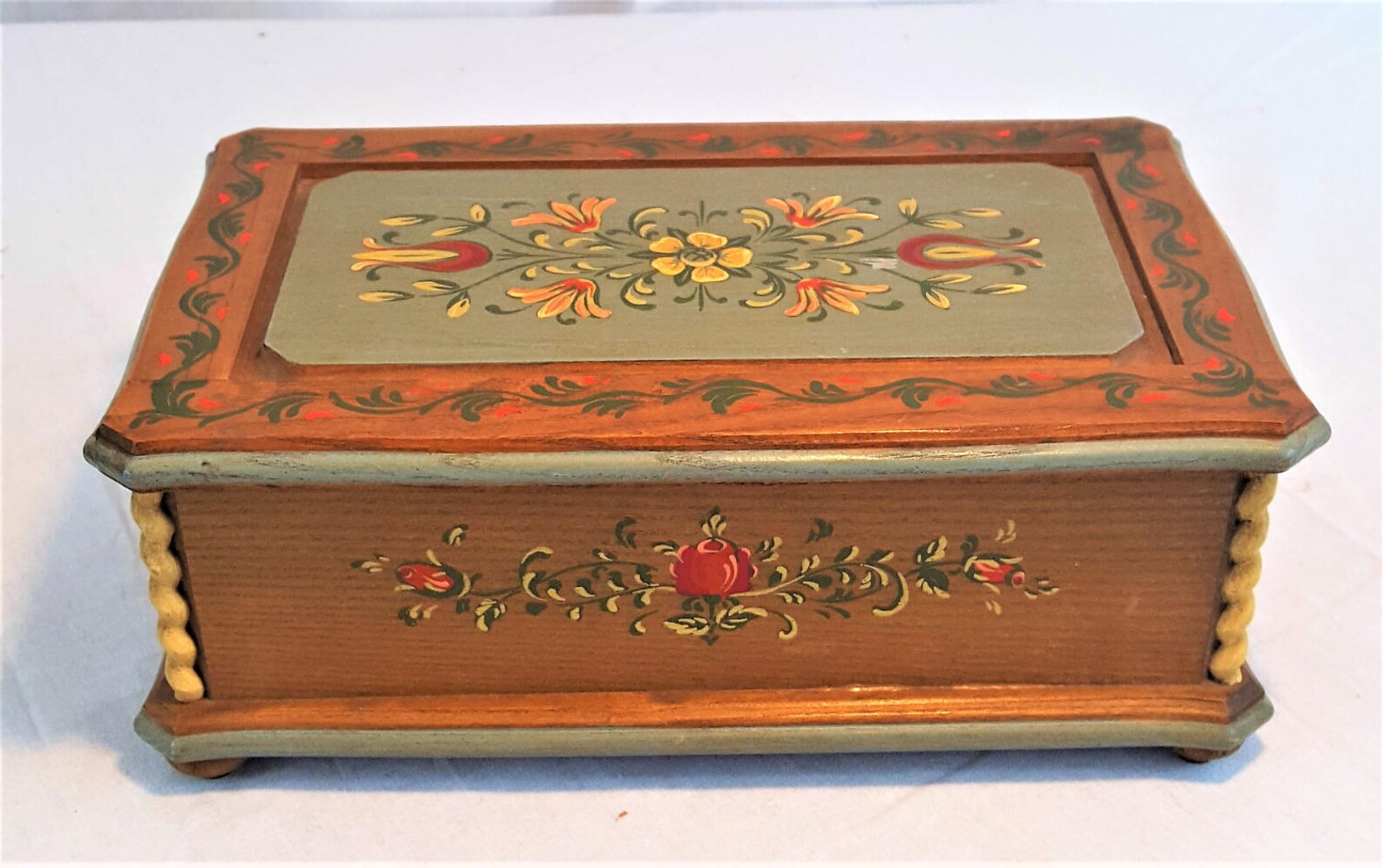 RARE Vintage Reuge ANRI Hand Painted Music Box Forever Etsy