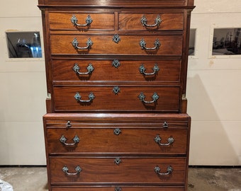 Antique 18th/19th Century Georgian Period Mahogany Tall Chest of Drawers