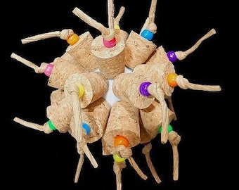 Atomic Cork | Shreddable Parrot Toy for Intermediate Birds | Cockatiels, Conures, Quakers, Small Parrots