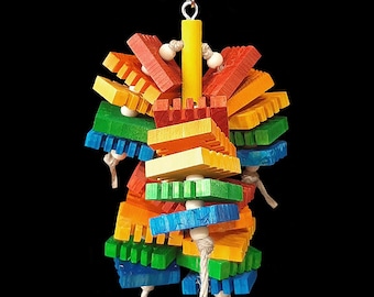 Timber Falls Jr | Wood Bird Toy for Small Parrots | Ringnecks, Quakers, Senegals, Caiques