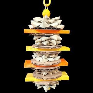 Marigold Natural Shredder Bird Toy | Easy to Chew & Shred Small Parrot Toy for Cockatiels, Quakers, Ringnecks, Conures, Caiques