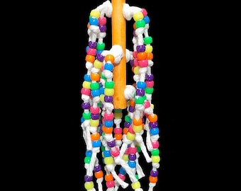 Bead Stick Bird Toy | Small Parrot Toy for Preening, Feather Pickers & Baby Birds