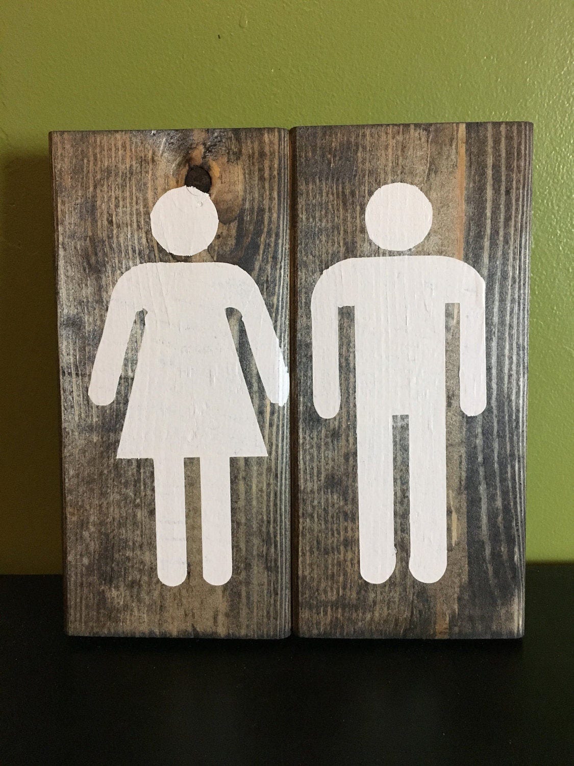 Bathroom sign Etsy