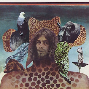 Island of Dr. Moreau large 70&#39;s original movie poster, H.G. Wells, Burt Lancaster, collage, Cinema Film Poster from Czechoslovakia Animals
