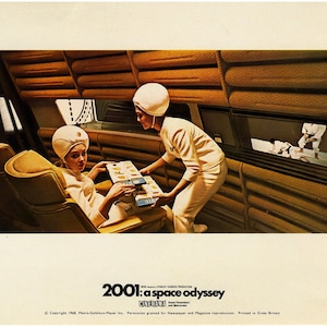 2001: Una odisea del espacio Una tarjeta de vestíbulo original de película de ciencia ficción de Stanley Kubrick de los años 60 para el frente del teatro