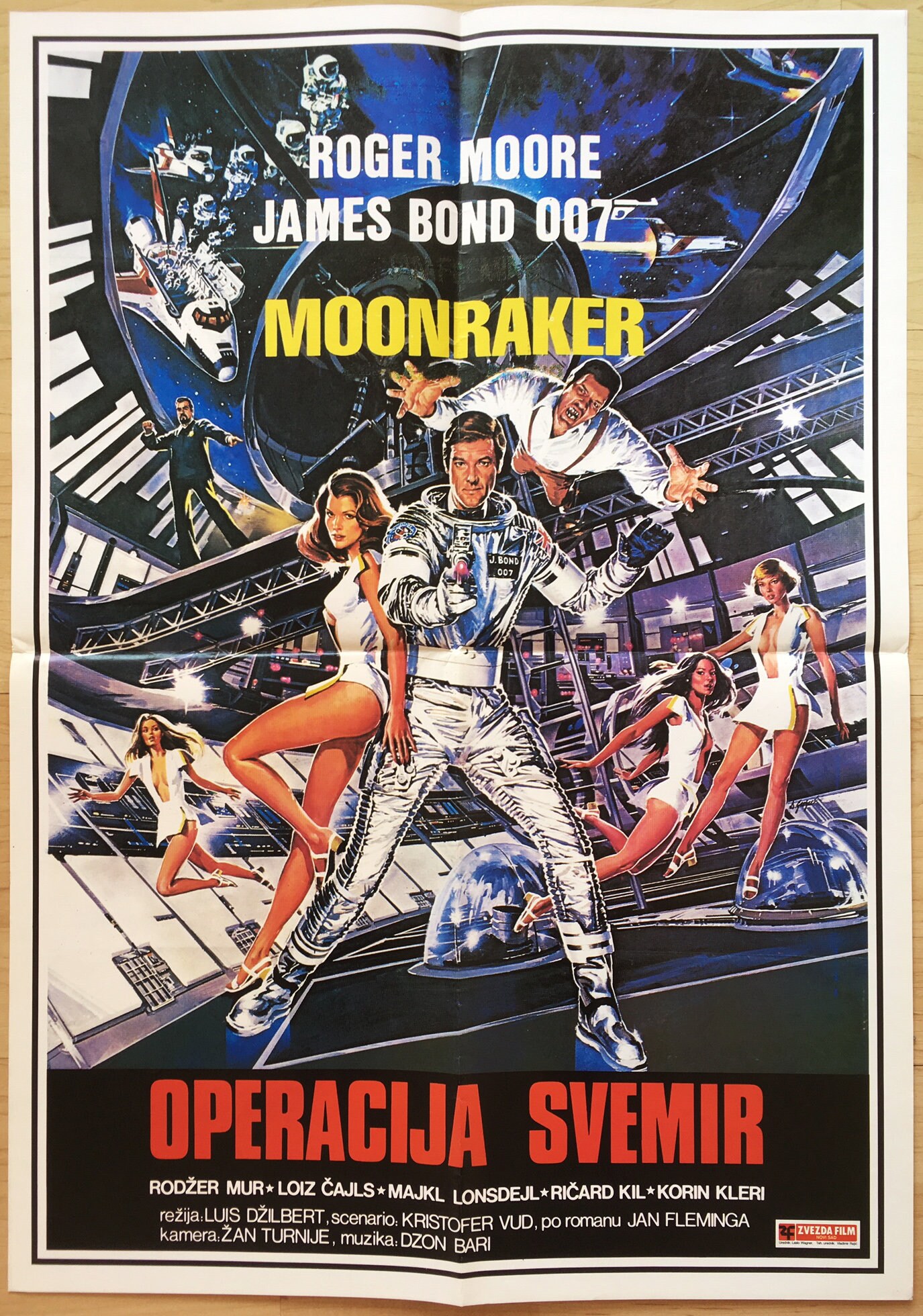 MOONRAKER Original Vintage Movie Poster From Yugoslavia James - Etsy