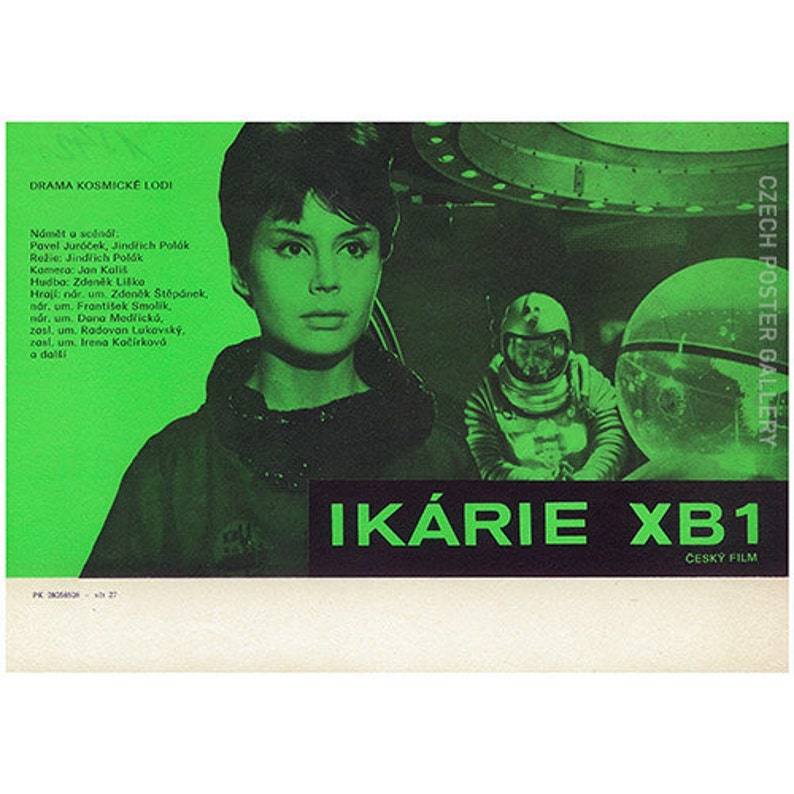 60/'s Sci-fi Movie Lobby Card Wall Art Decoration Voyage to the end of the Universe Original Czech Cinema Film Mini Poster IKARIE XB1