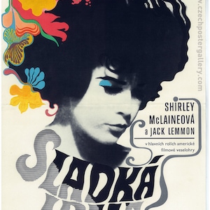 Irma la douce oryginalny czeski plakat filmowy 70's Billy Wilder Jack Lemmon Shirley MacLaine