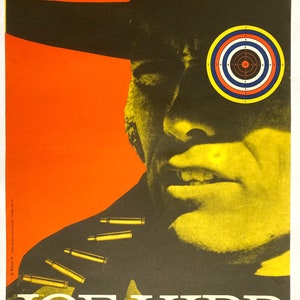Póster de película original vintage de Clint Eastwood, Joe Kidd, sombrero de vaquero checo del oeste, balas, arte coleccionable de los años 70, decoración del hogar