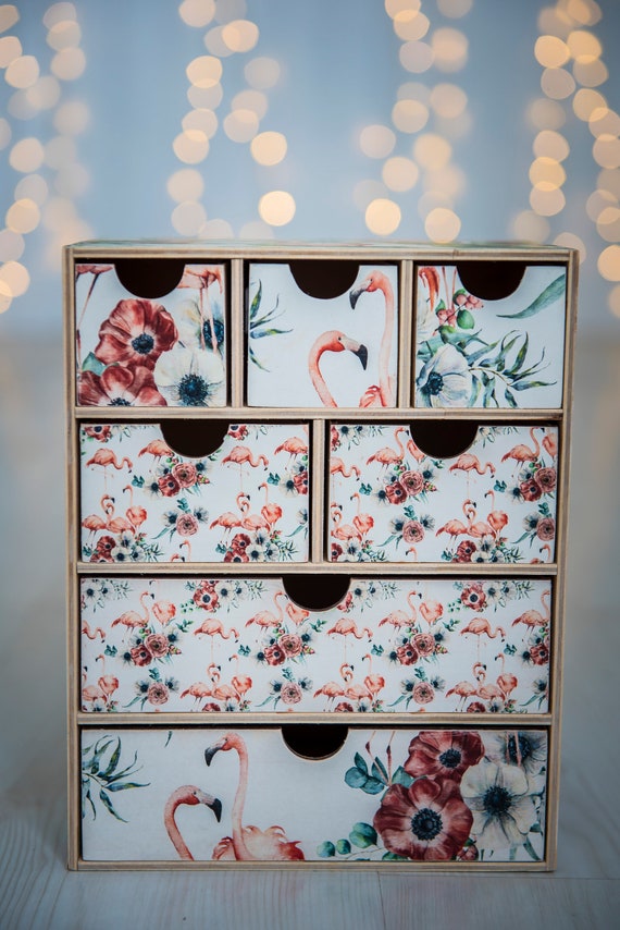 Makeup Organizer Vanity Pink Flamingo Box Small Chest - Small Makeup Vanity Organizers Makeup Organizer Vanity Pink Flamingo Box Small Chest - Small Makeup Vanity Organizers