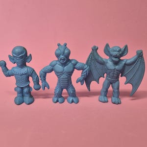 Vintage Diener Rubber Eraser Figures: Space Creature Monsters Vampire Gill Face The Fly