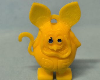 Vintage 1960s Ed Roth Rat Fink Charm (No Ring), Yellow Hotrod Collectible