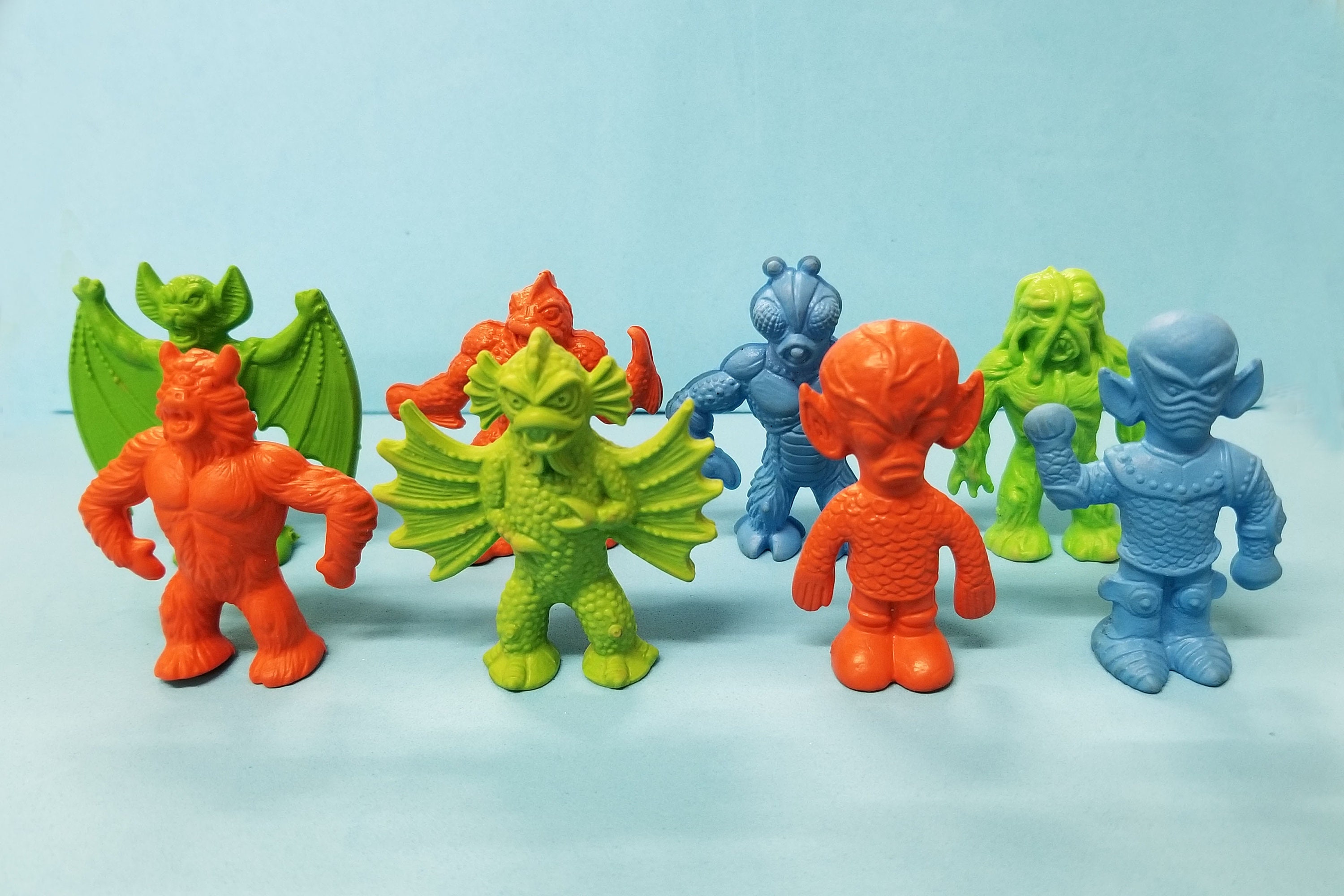 Vintage Diener Rubber Space Creatures Alien Monsters Complete SET of 8 ...