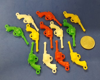 Vintage Plastic Pistol Charms: Gumball Machine Prizes