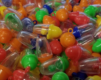 2 Miniature Dice Shaker Cup Charms vintage gumball prize gambling souvenir CHOOSE COLOR