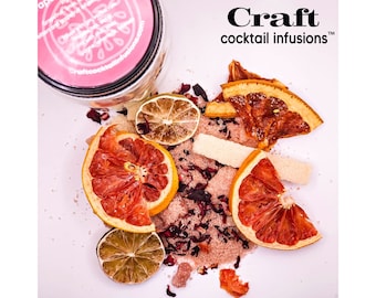 Grapefruit Hibiscus Cocktail Infusion Kit: DIY Vodka Gin Rum Tequila