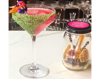 Cocktail Kit Gifts Blueberry & Botanicals | DIY Infusion Kit Birthday Party Gift Unique Lavender Mocktail