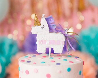 Unicorn Cake Topper, Mini Piñata, Unicorn Party, Baby Shower, Bridal Shower, Cake Smash, Unicorn Wedding, Unicorn Birthday, 1 topper