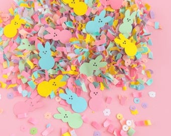 Pastel Easter Bunny Confetti | Peeps Table Scatter | Spring Party Decor | Easter Basket Filler
