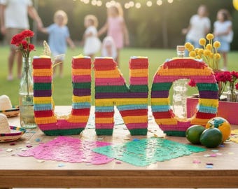 Piñata Fringe Letters & Numbers – Fiesta Table Decor • by Lula Flora
