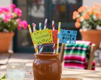 Class of 2026 Fiesta Paper Straws | Graduation Party Straws