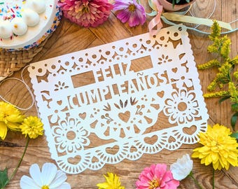 Custom Papel Picado Banner: Fiesta Birthday Party, Mexican Fiesta Themed Decorations