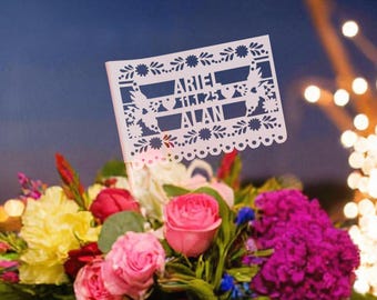 Personalized Papel Picado Flags: Custom Wedding Decor