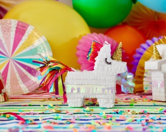 Unicorn Party Favors, (3) Mini Unicorn Pinata, Unicorn Party Decoration, Unicorn Birthday, Pony Birthday Party, Rainbow Party, Girl Birthday