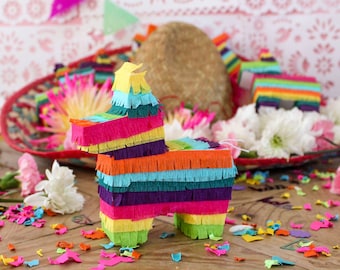 Mini Pinata (3) Party Favor, Fiesta Decoration, Fiesta Wedding Favor, Mini Donkey Pinata, Fiesta Theme Party, Cinco de Mayo Set of 3 Pinatas