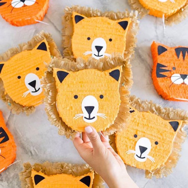 Lion Mini Pinata Party Favor (1), Wild One, Young Wild Three, Jungle Party, Animal Crackers, Circus, Party Animal, Two Wild Party, 1 LION