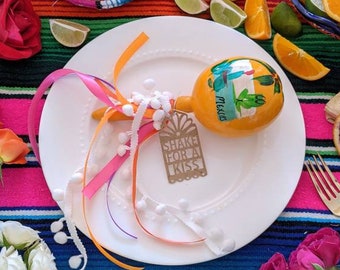 Maraca Tags, Fiesta Gift Tag, Mexican Fiesta Wedding, Papel Picado Tag, Hang Tags, Shake at the Kiss, Party Favor, Wedding Favor, Set of 12