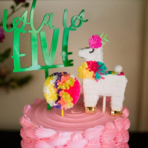 Llama Cake Topper, Llama Party Cake Decoration, Llama Birthday Party, Boho Fiesta,Llama Cake, Llama Pinata, Mini Llama Piñata, 1 CAKE TOPPER