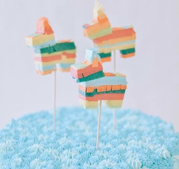 Mini Donkey Pinata Cake Topper Fiesta Decoration Birthday Wedding Coco Cinco De Mayo 1