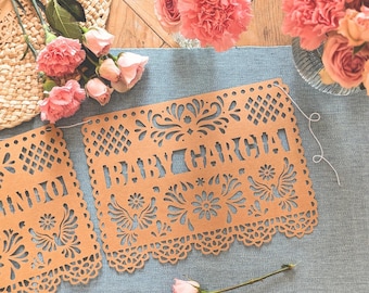 Personalized Cielito Lindo Papel Picado Banner: Custom Baby Shower Decoration