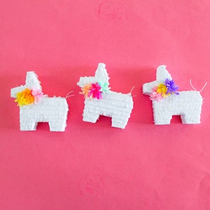 3 Mini Llama Piñatas, Mini Donkey Party Favor, Mini Pinata, Llama Birthday Party, Boho Fiesta, Llama Baby Shower, Fiesta Birthday, Set of 3 image 10
